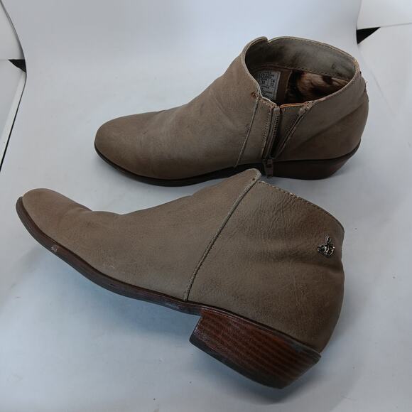 Sam Edelman Petty Nude Booties Size 4 US Side Zipper Closure Synthetic Upper - Picture 6 of 9